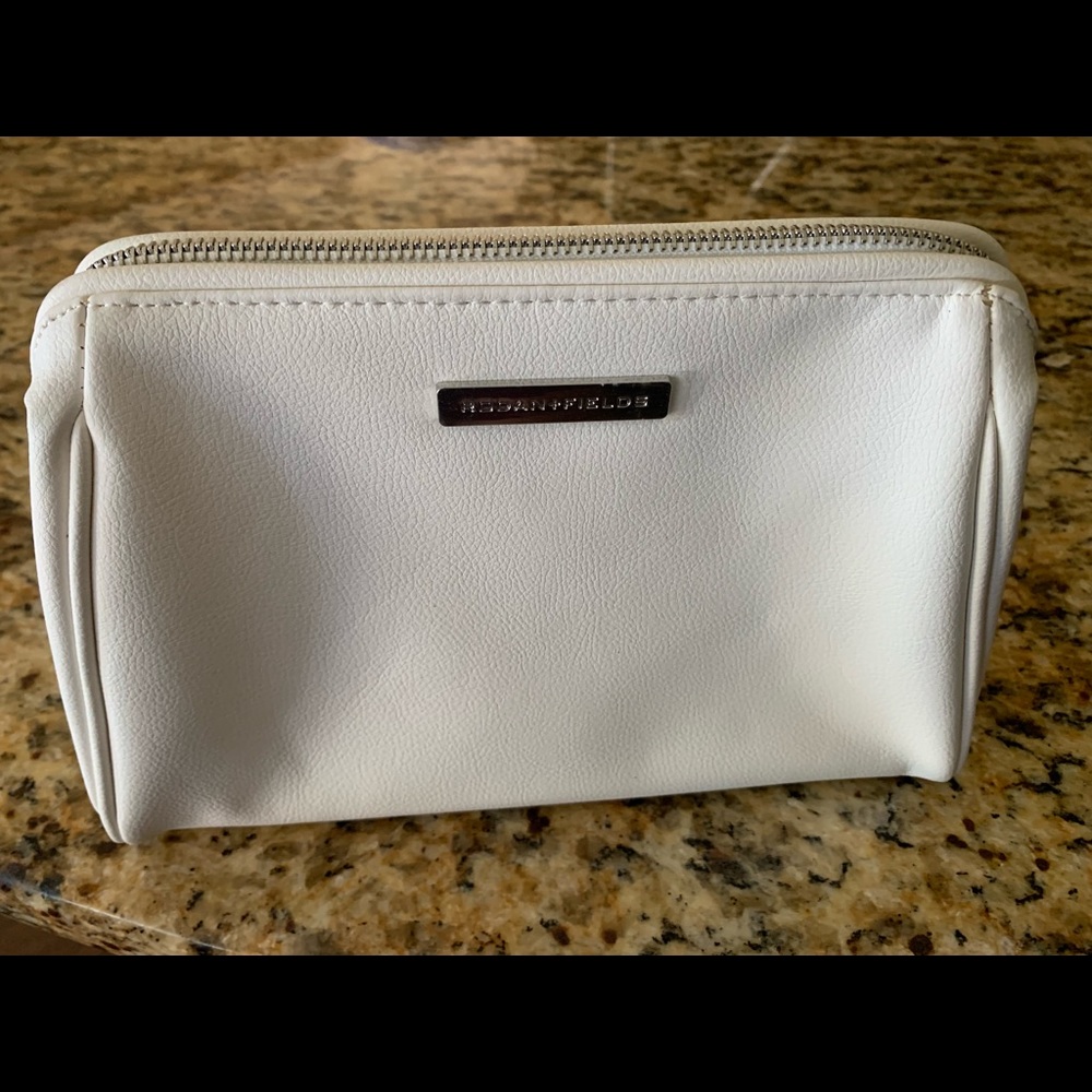 Rodan and Fields White Leather Makeup Bag